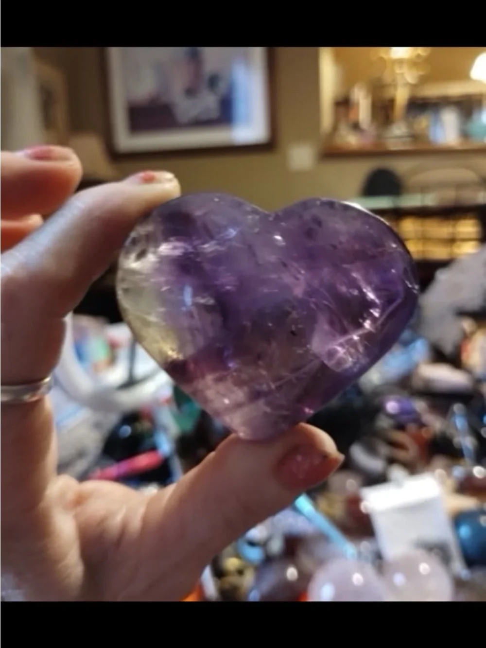 Amethyst Heart Crystal Ametrine HQ